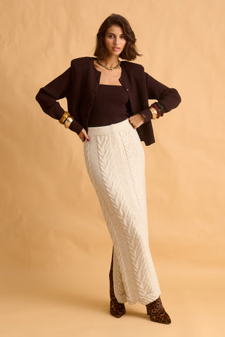 karavan clothing fashion fall winter 25 krvn homecoming collection odina knitted top brown