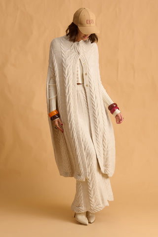 karavan clothing fashion fall winter 25 homecoming krvn collection blair knitted cape ivory