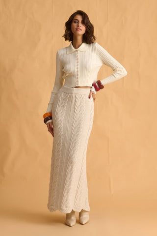 karavan clothing fashion fall winter 25 homecoming krvn collection quincy knitted top ivory