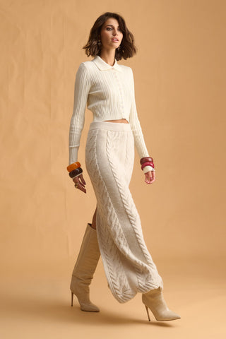 karavan clothing fashion fall winter 25 homecoming krvn collection quincy knitted top ivory