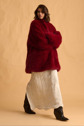 karavan clothing fashion fall winter 25 homecoming krvn collection kimi coat bordeaux