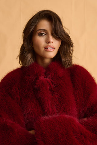 karavan clothing fashion fall winter 25 homecoming krvn collection kimi coat bordeaux