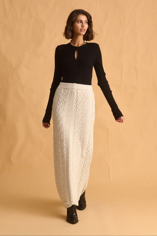 karavan clothing fashion fall winter 25 homecoming krvn collection sabine knitted top black