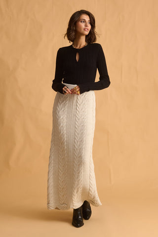 karavan clothing fashion fall winter 25 homecoming krvn collection sabine knitted top black