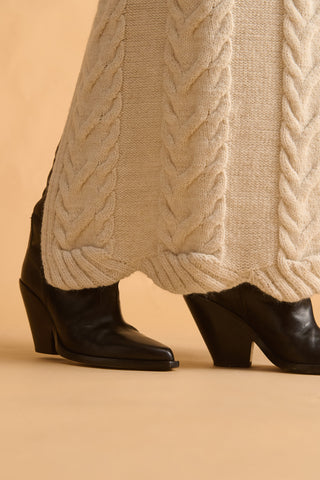 karavan clothing fashion fall winter 25 homecoming krvn collection clara knitted skirt ivory