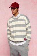 karavan men fall winter 26' collection antonio sweater grey ivory