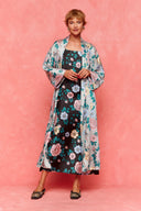 karavan fall winter 26' collection blance robe floral gray