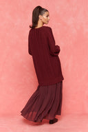 karavan fall winter 26' collection crystal knitted dress bordeaux
