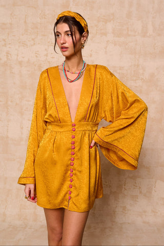 karavan clothing fashion spring summer 26 krvn nai collection daisy mini dress yellow