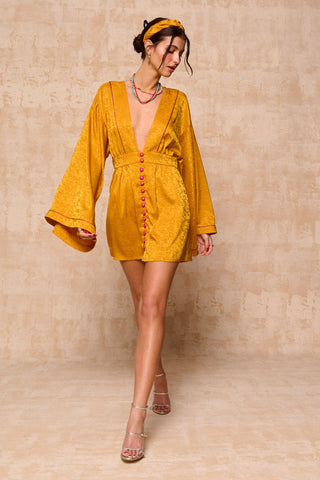 karavan clothing fashion spring summer 26 krvn nai collection daisy mini dress yellow