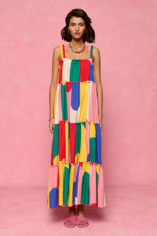 karavan clothing fashion spring summer 26 nai collection dakota dress multicolor block stripes