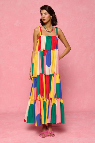 karavan clothing fashion spring summer 26 nai collection dakota dress multicolor block stripes