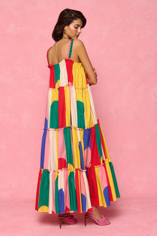 karavan clothing fashion spring summer 26 nai collection dakota dress multicolor block stripes