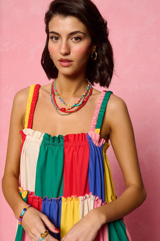 karavan clothing fashion spring summer 26 nai collection dakota dress multicolor block stripes