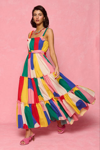karavan clothing fashion spring summer 26 nai collection dakota dress multicolor block stripes