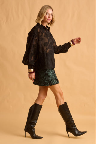 karavan clothing fashion fall winter 25 krvn homecoming collection cansu shirt black