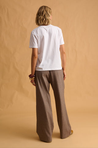 karavan clothing fashion fall winter 25 homecoming krvn collection daria trousers checked brown