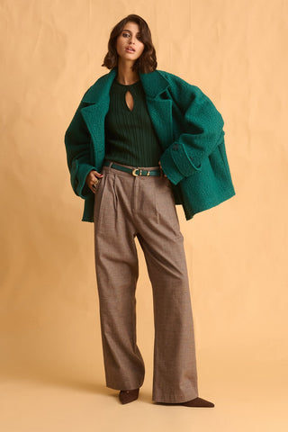 karavan clothing fashion fall winter 25 homecoming krvn collection sabine knitted top green