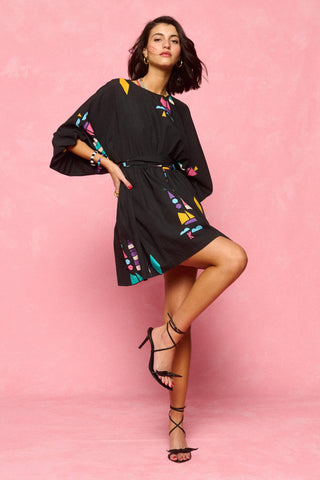 karavan clothing fashion spring summer 26 nai collection darla mini dress black