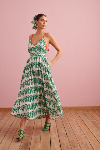 karavan clothing fashion spring summer 24 collection tati green dress
