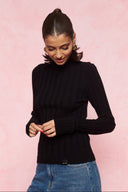 karavan fall winter 26' collection gabby knitted top black