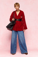 karavan loungewear planet fall winter 26' collection sogna kimono red