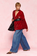 karavan loungewear planet fall winter 26' collection sogna kimono red