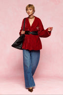 karavan loungewear planet fall winter 26' collection sogna kimono red