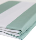karavan clothing planet homeware collection spring summer 25 fitted sheet pistachio stripes