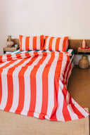 karavan clothing planet homeware collection spring summer 25 pillow case red pink stripes