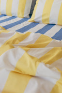 karavan clothing planet homeware collection spring summer 25 flat sheet yellow stripes