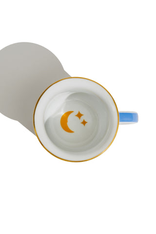 Porcelain Espresso Mug (Red Stripes)