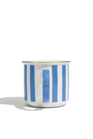 Porcelain Mug (Blue Stripes)