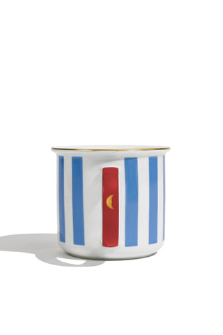 Porcelain Mug (Blue Stripes)