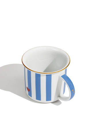 Porcelain Mug (Blue Stripes)
