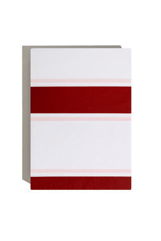 Fitted Sheet (Burgundy Pink Stripes)