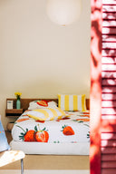 karavan clothing planet homeware collection spring summer 25 fitted sheet 160x200 180x200 strawberries