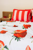karavan clothing planet homeware collection spring summer 25 pillow case red pink stripes