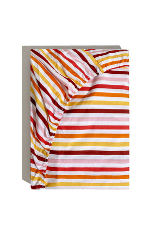 Baby Fitted Sheet (Multicolor Stripes)