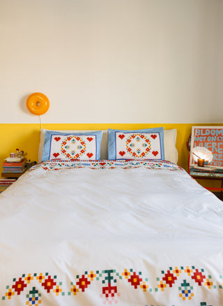 karavan clothing planet homeware collection fall winter 25 26 duvet cover pixel floral red stripes