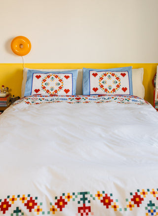 karavan clothing planet homeware collection fall winter 25 26 pillow case set pixel floral