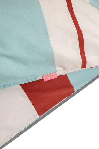 karavan clothing planet homeware collection fall winter 25 26 pillow case set burgundy ivory mint stripes