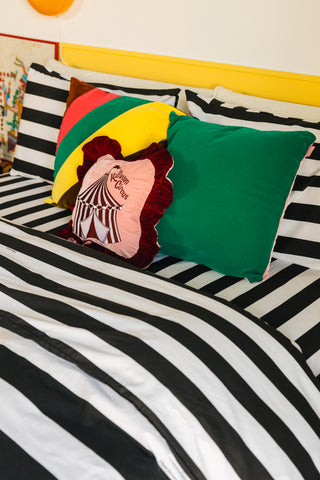 karavan clothing planet homeware collection fall winter 25 26 duvet cover black white stripes