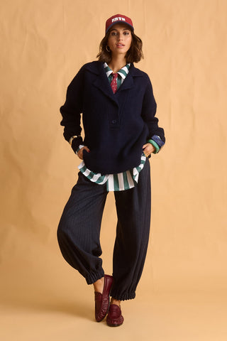 karavan clothing fashion fall winter 25 homecoming krvn collection ricarda shirt green stripes