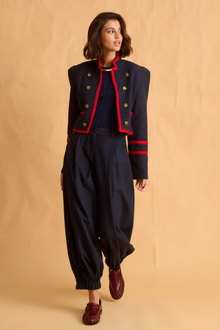 karavan clothing fashion fall winter 25 homecoming krvn collection rory knitted top blue