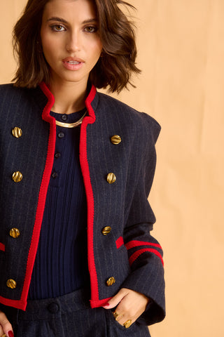 karavan clothing fashion fall winter 25 homecoming krvn collection sheila jacket blue