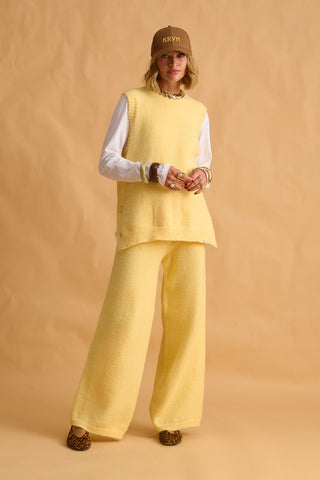 karavan clothing fashion fall winter 25 homecoming krvn collection drury knitted vest lemon