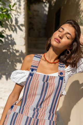 karavan clothing fashion spring summer 26 nai special issue collection beryl jumpsuit red blue ivory stripes