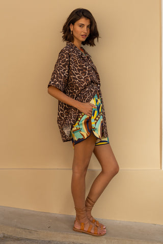 karavan clothing fashion spring summer 26 nai special issue collection dovie shorts abstract brown