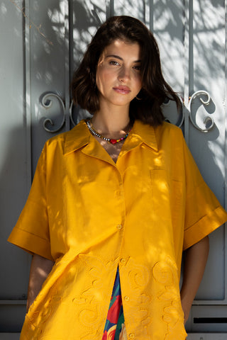 karavan clothing fashion spring summer 26 nai special issue collection zinnia shirt mustard